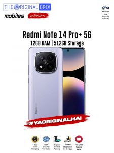 Redmi Note 14 Pro Plus 5G - 12GB RAM - 512GB Storage - PTA Approved - 12 Months Warranty - Purple - The Original Bro Mobiles - TOB42